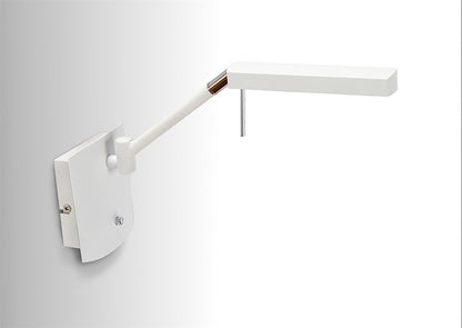 Mantra M4954 Phuket Wall Light 1 Light 7W LED 3000K, 600lm, Matt White/Polished Chrome, 3yrs Warranty