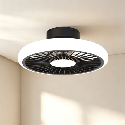 Turbo 51.2cm 55W LED Dimmable Ceiling Light With Built-In 30W DC Reversible Fan, Black, 4100lm, 5yrs Warranty