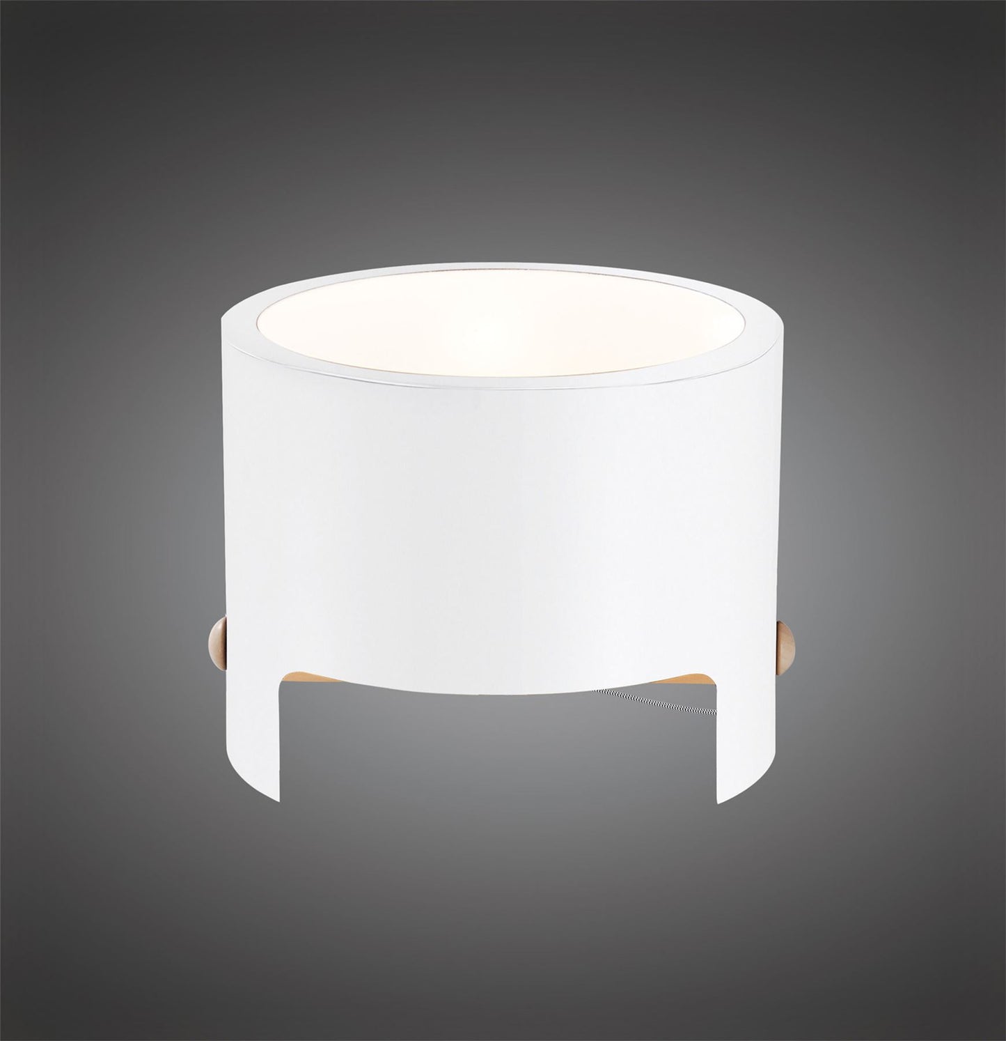 Mantra M5592 Cube Table Lamp Wide 1x40W, White Metal/Wood