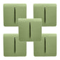 Trendi 1 Gang 2 Way 240V Screwless Artistic Modern Glossy 10 Amp Chrome Rocker Electrical Wall Light Switch in Moss Green (5 pack)
