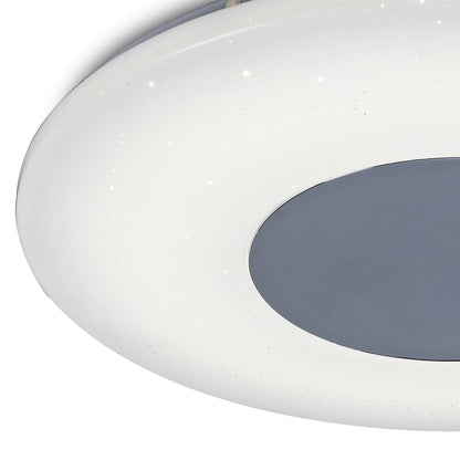 Mantra Fusion Reef I M5933 Reef Ceiling 45cm Round 48W LED 3000-6500K Tuneable, 3500lm, Remote Control Chrome/ White, 3yrs Warranty - M5933 Ceiling