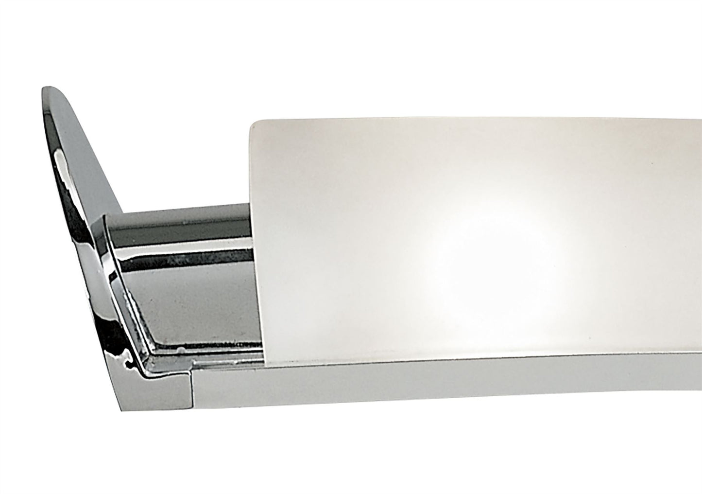 Mantra Zira Table Lamp 2 Light G9, Polished Chrome/Frosted White Glass/Wenge