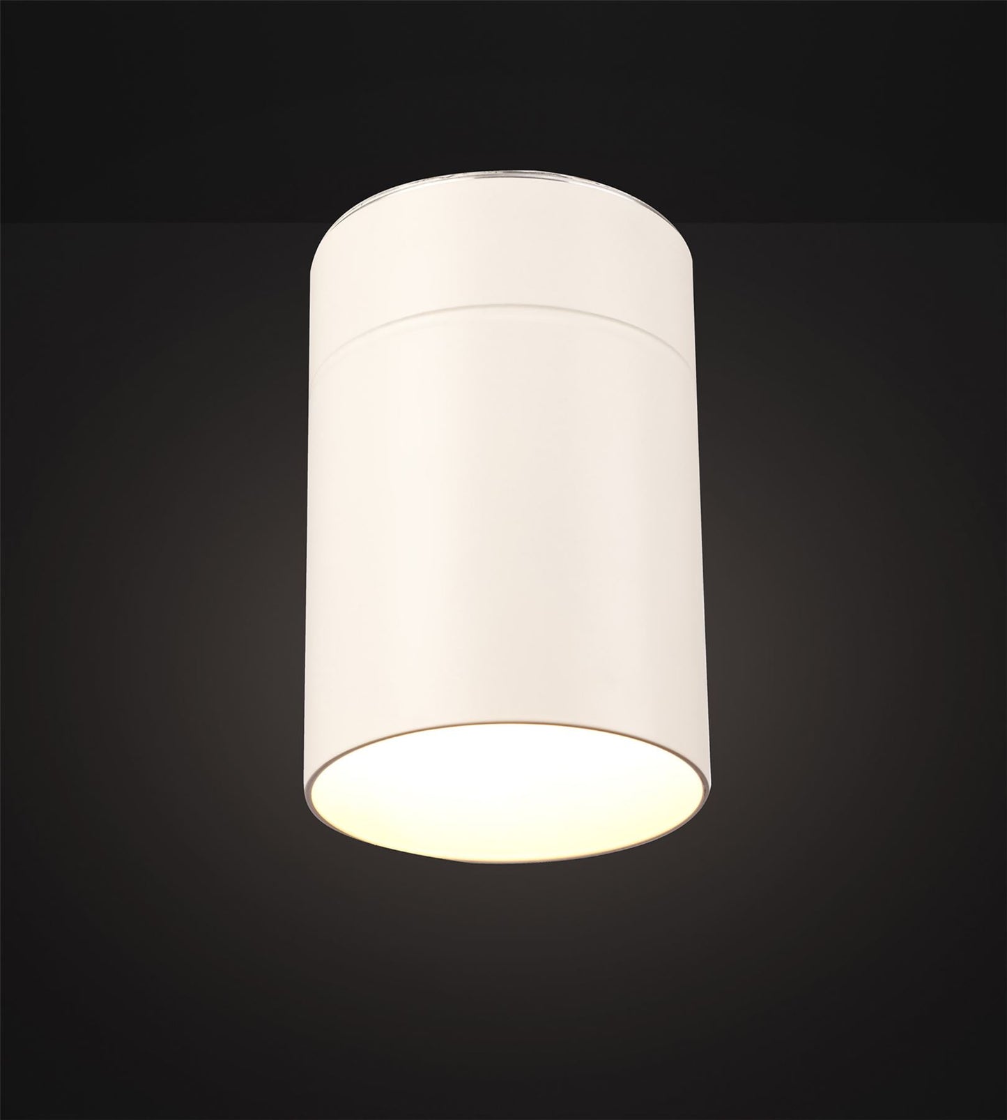 Mantra Fusion M5627 Aruba Flush Small 9.5cm Round 1 x E27, Matt White - M5627 Ceiling