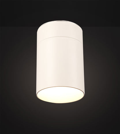 Mantra Fusion M5627 Aruba Flush Small 9.5cm Round 1 x E27, Matt White - M5627 Ceiling