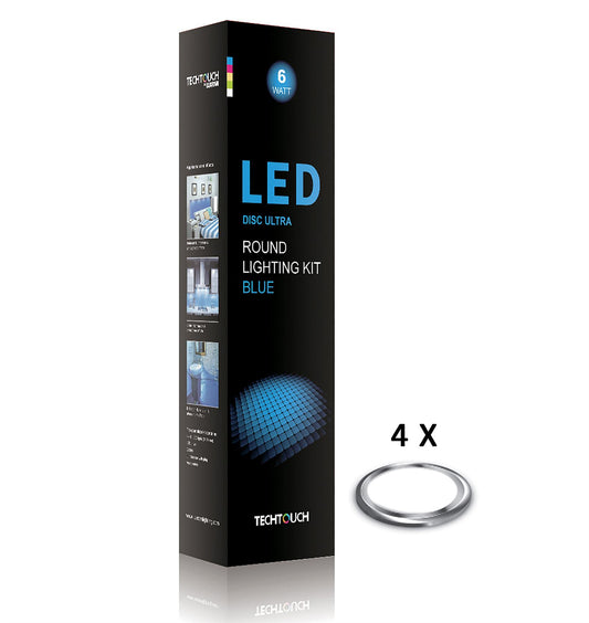 Techtouch Disc Ultra Blue Kit 4x18 LED (6W) C/W 2.5m Cable Indoor