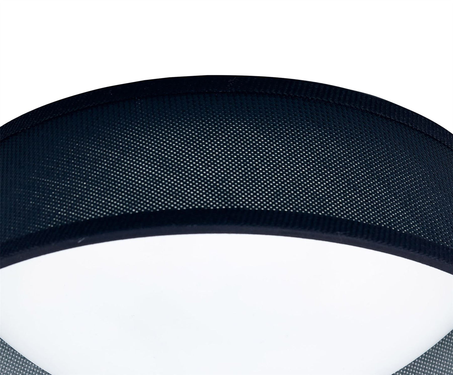 Mantra Nordica Plafones Nordica Flush Ceiling Light, 3 Light E27 Max 20W, 45cm, White Acrylic with Black Shade, 2yrs Warranty