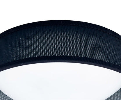 Mantra Nordica Plafones Nordica Flush Ceiling Light, 3 Light E27 Max 20W, 45cm, White Acrylic with Black Shade, 2yrs Warranty