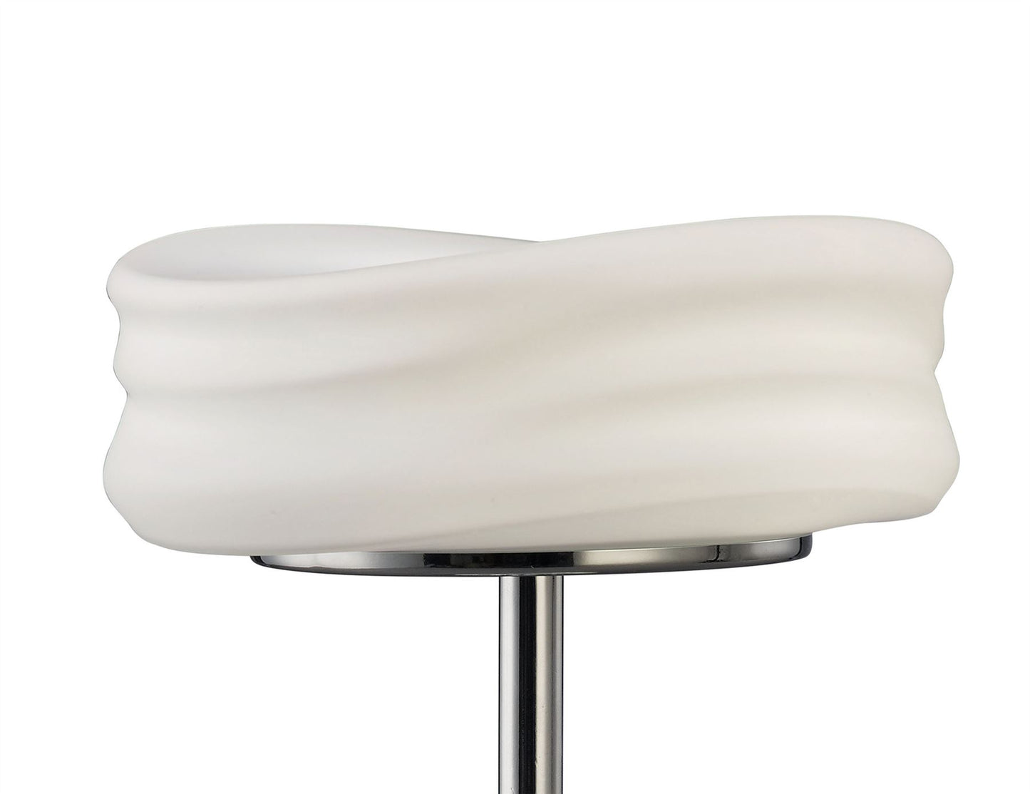 Mantra M3627 Mediterraneo Table Lamp 2 Light GU10 Small, Polished Chrome/Frosted White Glass