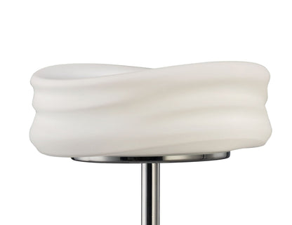 Mantra M3627 Mediterraneo Table Lamp 2 Light GU10 Small, Polished Chrome/Frosted White Glass