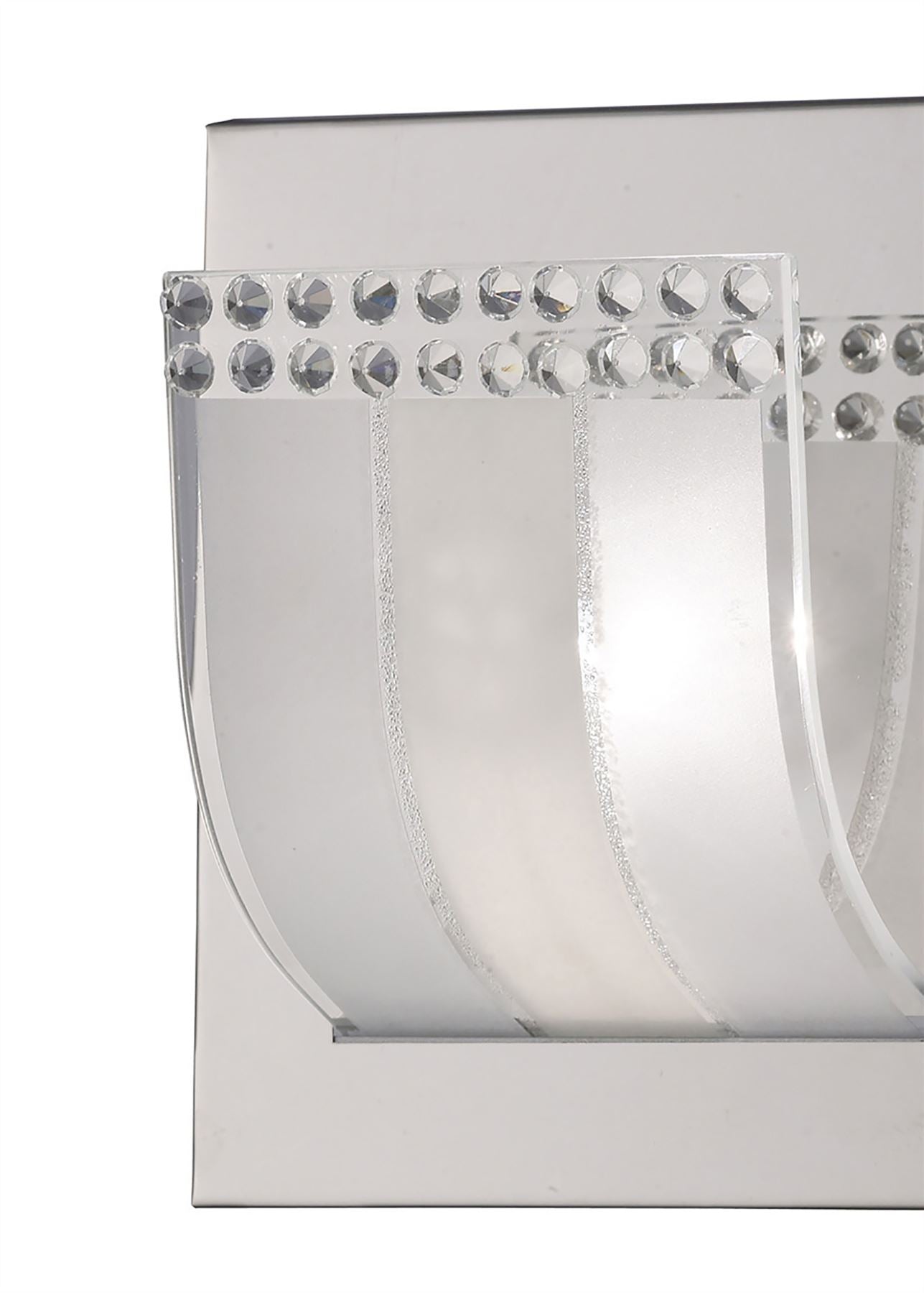 Diyas Charis Wall Light Switched 2 Light G9 Polished Chrome/Glass/Crystal