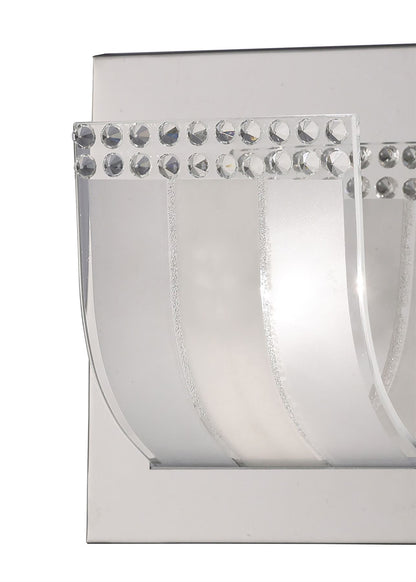 Diyas Charis Wall Light Switched 2 Light G9 Polished Chrome/Glass/Crystal