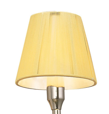 Mantra Siena Wall Light Switched 1 Light E14, Polished Brass with Amber Cream Shade and Clear Crystal