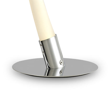 Mantra Armonia 1 Light Table Lamp, 10W LED, 3000K, 750lm, Polished Chrome/Frosted Acrylic, 3yrs Warranty