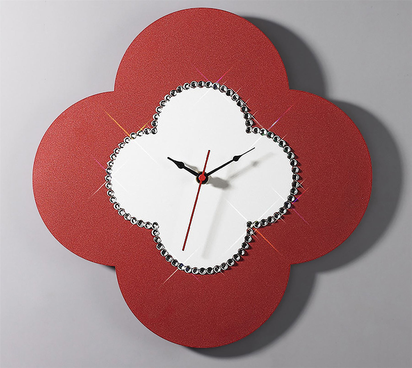 Diyas Home (DH) Infinity Flower Clock Red/White Wall