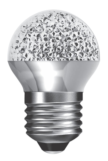Luxram Kaleido LED Ball E27 Dimmable 3.5W Natural White 4000K, 270lm, Chrome Finish, 3yrs Warranty Crystal