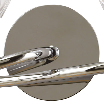 Mantra Amel Wall Light Switched 2 Light L1/SGU10, Polished Chrome, CFL Lamps INCLUDED