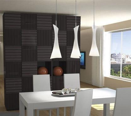 Mantra M0771 Zack Linear Pendant 3 Light E27 Line, Satin Nickel