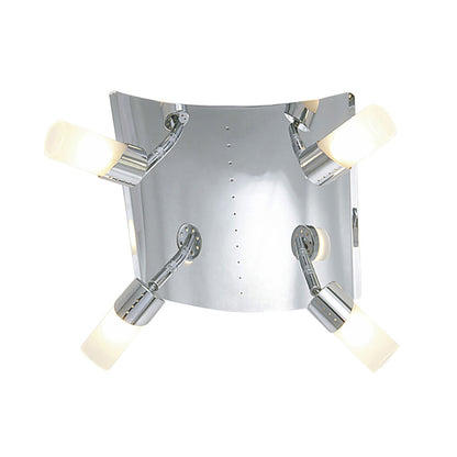 Diyas Kopus Square  4 Light G9 Polished Chrome/Frosted Glass Ceiling Light Fitting