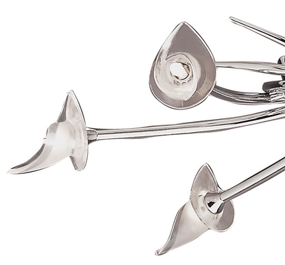 Mantra M0301 Flavia Telescopic Pendant Semi Flush Convertible Round 6 Light G9, Polished Chrome
