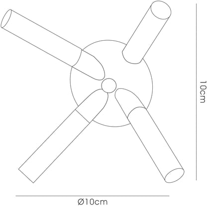 Diyas Sona 10cm  4 Light G9 Satin Chrome/Frosted Glass Ceiling Light Fitting