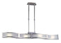 Mantra Duna GU10 Linear Pendant 4 Light L1, SGU10 Bar, Polished Chrome, White Acrylic, CFL Lamps INCLUDED
