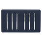 Trendi Artistic Modern Glossy 6 Gang 2 Way Rocker Double Plate Tactile Light Switch Navy