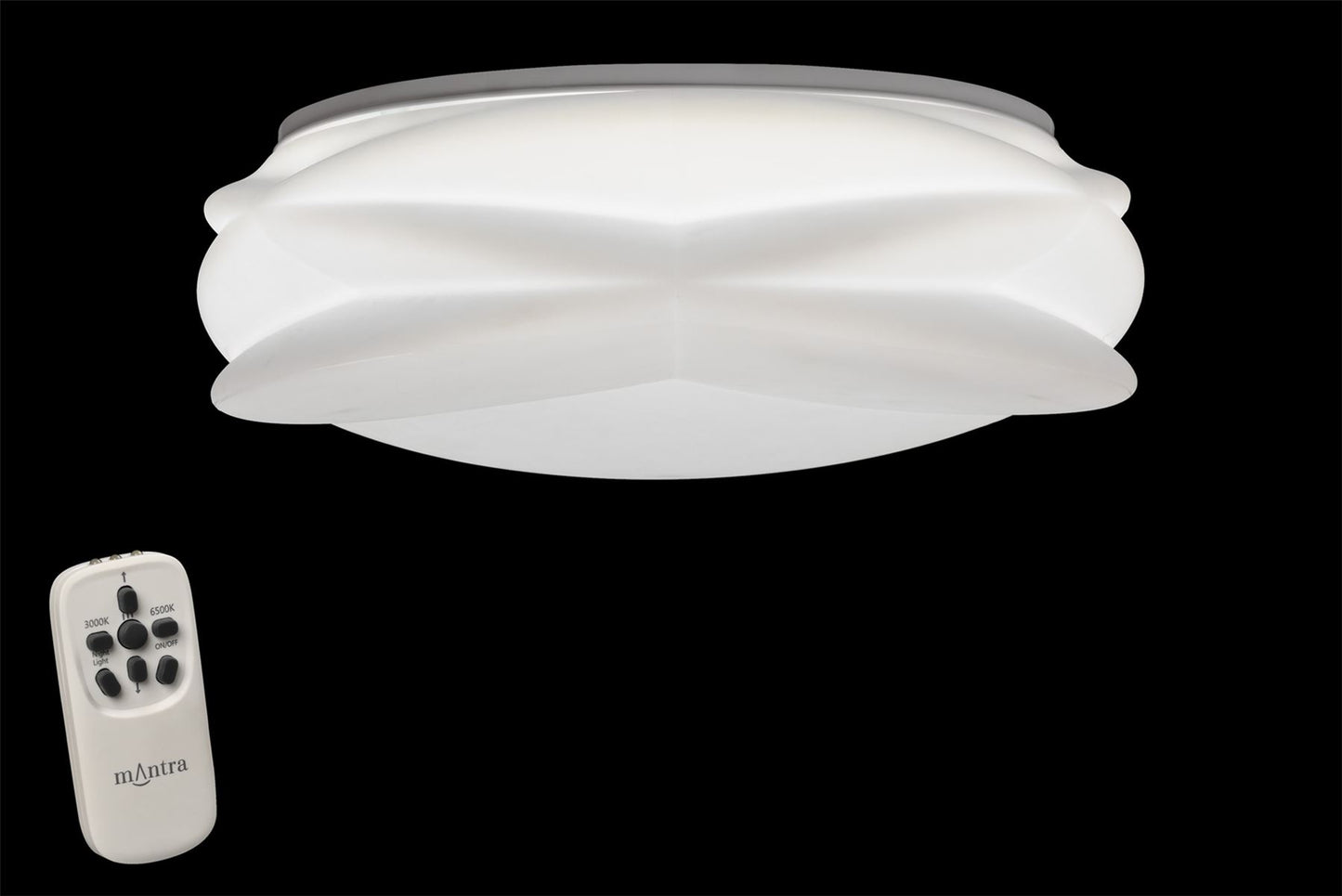 Mantra M5956 Lascas Flush 54cm Round 55W LED 3000-6500K Tuneable, 3800lm, Remote ControlWhite, 3yrs Warranty - M5956 Ceiling