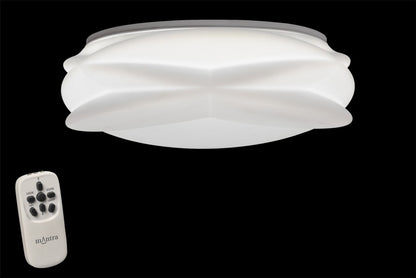Mantra M5956 Lascas Flush 54cm Round 55W LED 3000-6500K Tuneable, 3800lm, Remote ControlWhite, 3yrs Warranty - M5956 Ceiling
