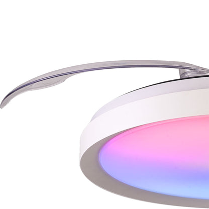 Siberia 50W LED Dimmable White/RGB Ceiling Light With Built-In 30W DC Fan, 3000-6500K Remote Control, 3200lm, White, 5yrs Warranty