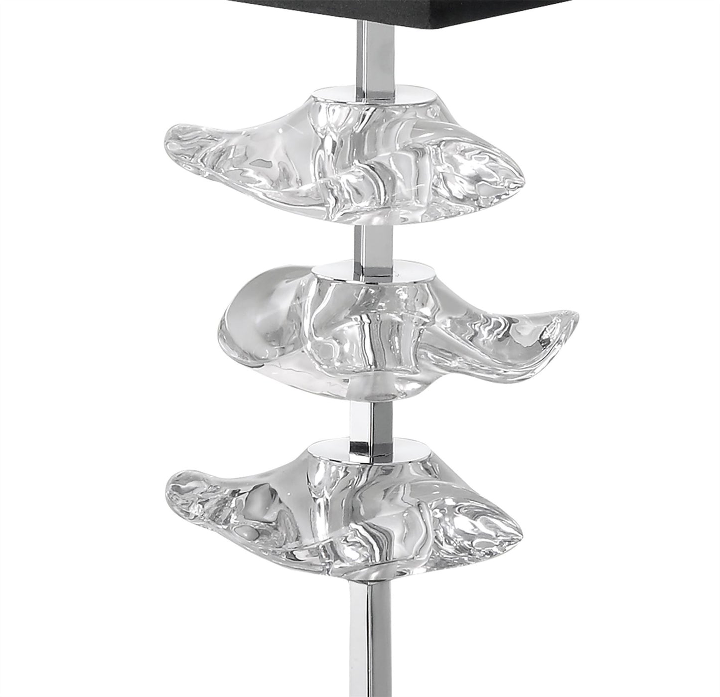 Mantra M0793 Akira Table Lamp 2 Light E27, Polished Chrome with Black Shade