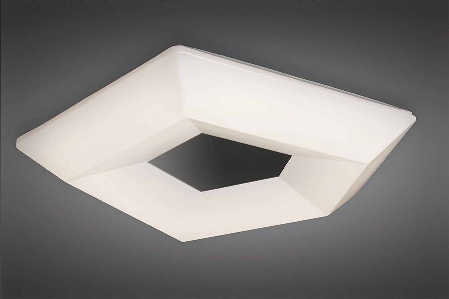 Mantra M3795 City Ceiling 28W LED Large 3000K, 2800lm, Polished Chrome/White Acrylic, 3yrs Warranty - M3795 Ceiling