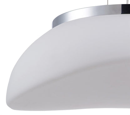 Mantra M4892 Opal Pendant 3 Light E27, Polished Chrome/Frosted White Glass