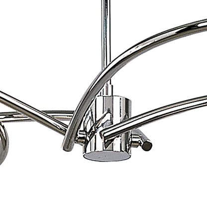Mantra M0080 Dali Telescopic Pendant Semi Flush Convertible 4 Light G9, Polished Chrome