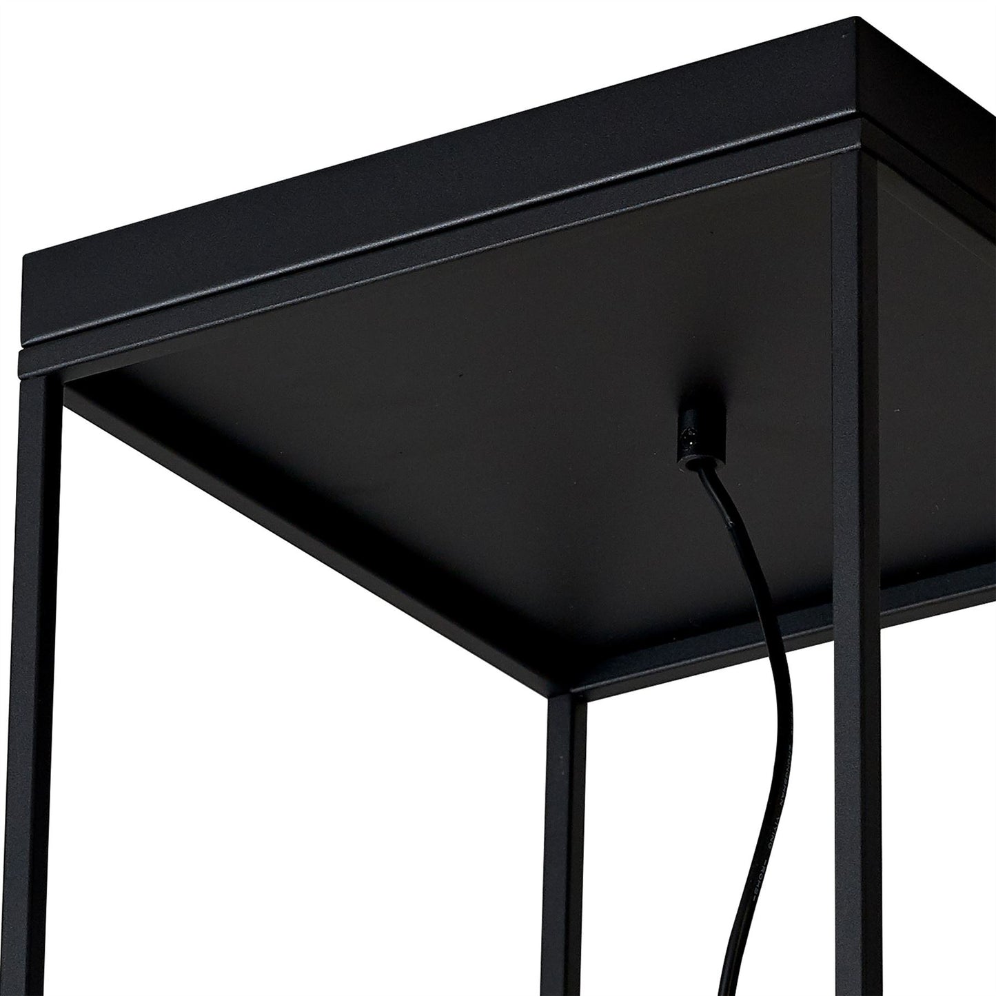 Mantra Desigual Large Tall Semi Flush, 1 Light E27, Matt Black
