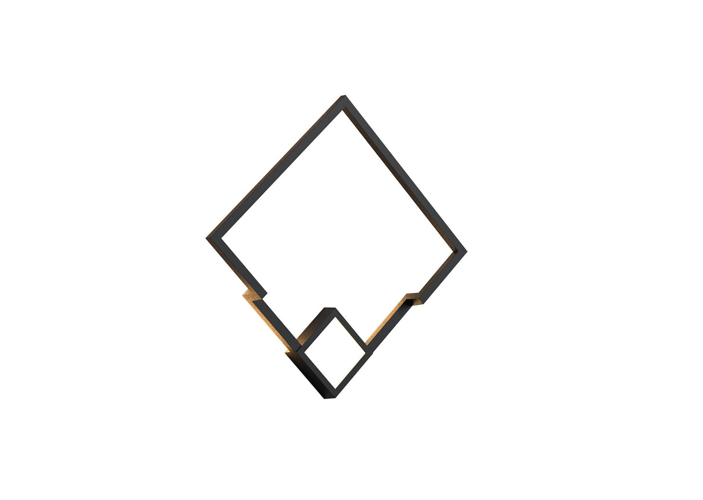 Mantra Boutique Square Wall Light, Dimmable, 25W LED, 3000K, 1370lm, Black, 3yrs Warranty