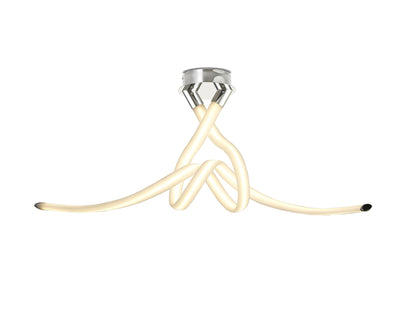 Mantra Armonia Semi Flush Bow, 50W LED, 3000K, 3750lm, Polished Chrome, Frosted Acrylic, 3yrs Warranty Ceiling