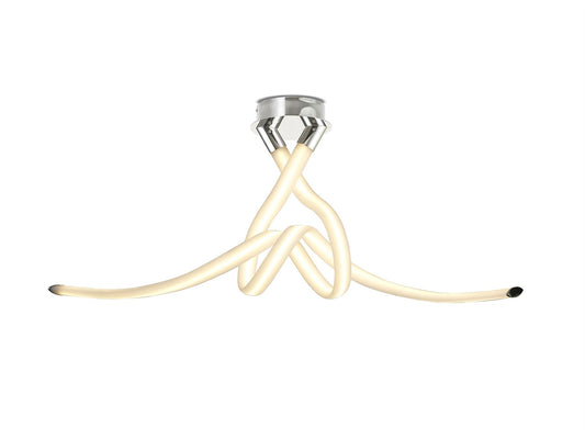 Mantra Armonia Semi Flush Bow, 50W LED, 3000K, 3750lm, Polished Chrome, Frosted Acrylic, 3yrs Warranty Ceiling