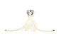 Mantra Armonia Semi Flush Bow, 50W LED, 3000K, 3750lm, Polished Chrome, Frosted Acrylic, 3yrs Warranty Ceiling
