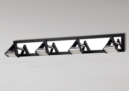 Mantra Fusion Filippo Linear Spot Light 4 Light LED 20W 3000K, 1750lm, Matt Black/Polished Chrome, 3yrs Warranty