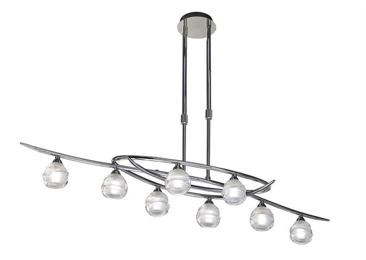 Mantra M1800 Loop Rectangular Telescopic 8 Light G9 ECO Line, Polished Chrome