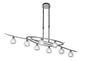 Mantra M1800 Loop Rectangular Telescopic 8 Light G9 ECO Line, Polished Chrome