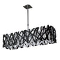 Mantra Tokio Rectangular Pendant 5 Light G9 Polished Chrome/Black/White