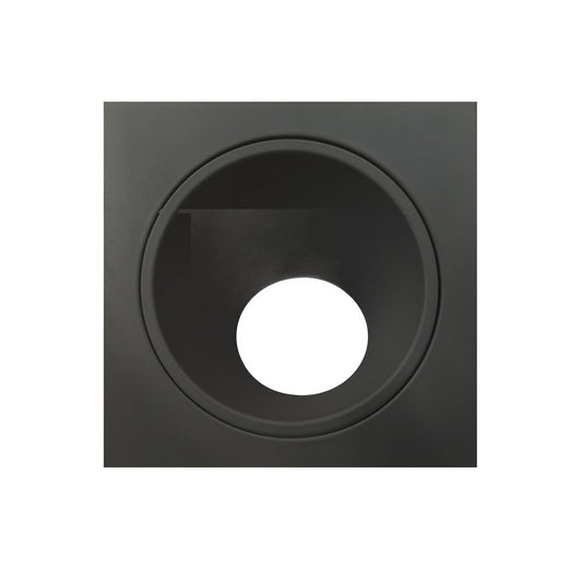 Mantra Fusion Brandon Recessed Downlight Square, 1 x GU10 (Max 12W), Matt Black, Cut Out: 98mm, Lampholder Included