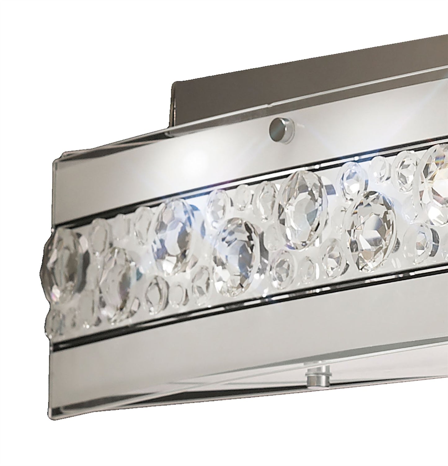 Diyas Cosmic  Linear Bar 5 Light G9 Polished Chrome/Glass/Crystal Ceiling Pendant Light Fitting