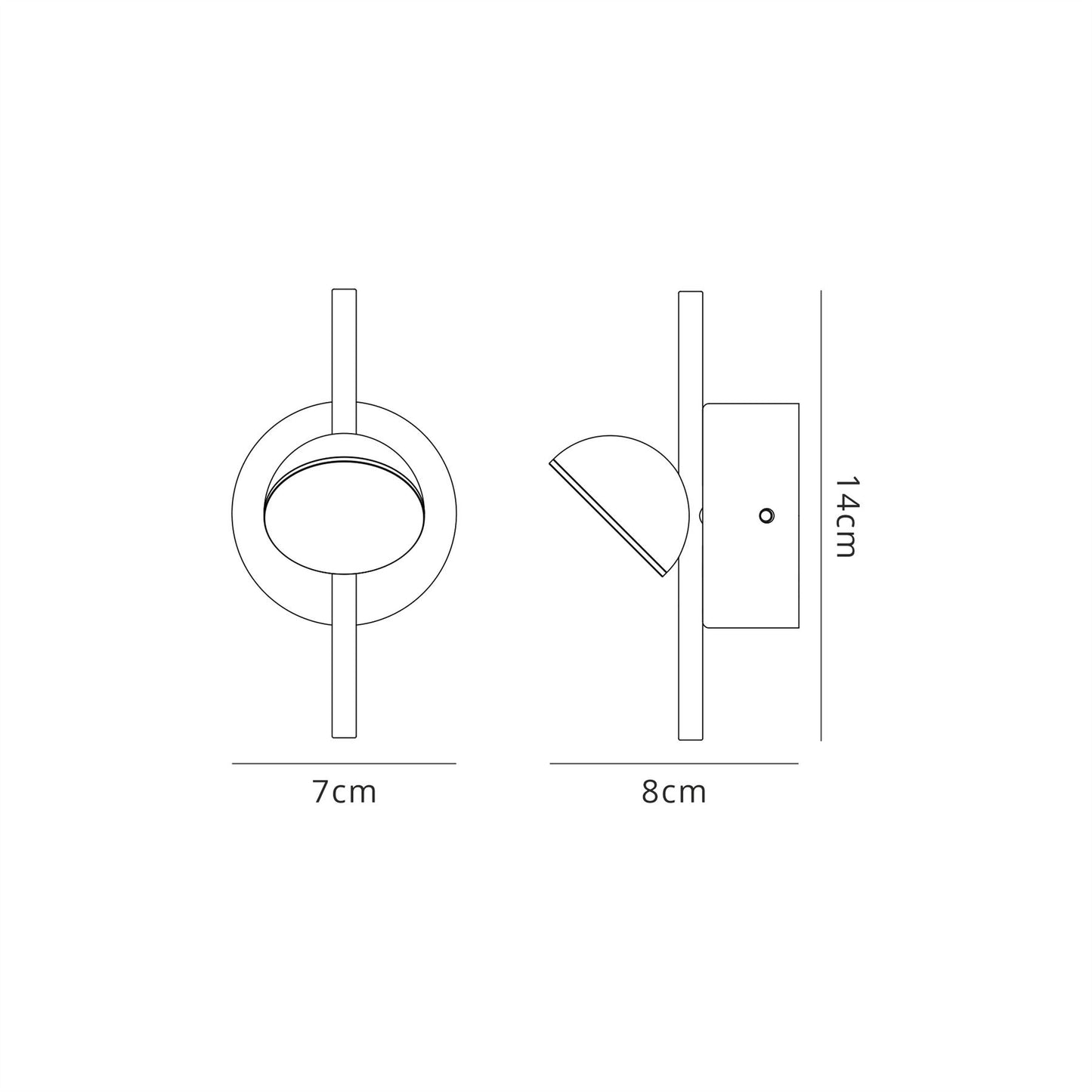 Mantra M6266 Adn 1 Light Wall Light, 3W LED, 3000K, 165lm, White, 3yrs Warranty