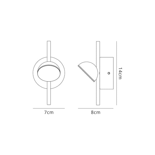 Mantra M6266 Adn 1 Light Wall Light, 3W LED, 3000K, 165lm, White, 3yrs Warranty