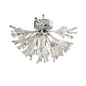 Diyas Love 60cm  Small 9 Light G4 Polished Chrome/White Glass, NOT LED/CFL Compatible Ceiling Light Fitting