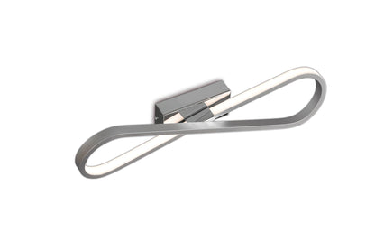 Mantra M5983 Bucle Wall Light 20W LED 3000K, 1750lm, Polished Chrome/White/Frosted Acrylic, 3yrs Warranty