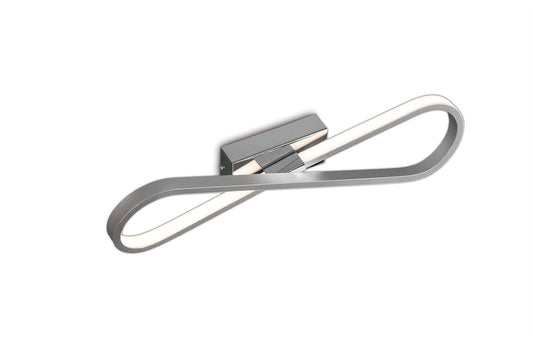 Mantra M5983 Bucle Wall Light 20W LED 3000K, 1750lm, Polished Chrome/White/Frosted Acrylic, 3yrs Warranty