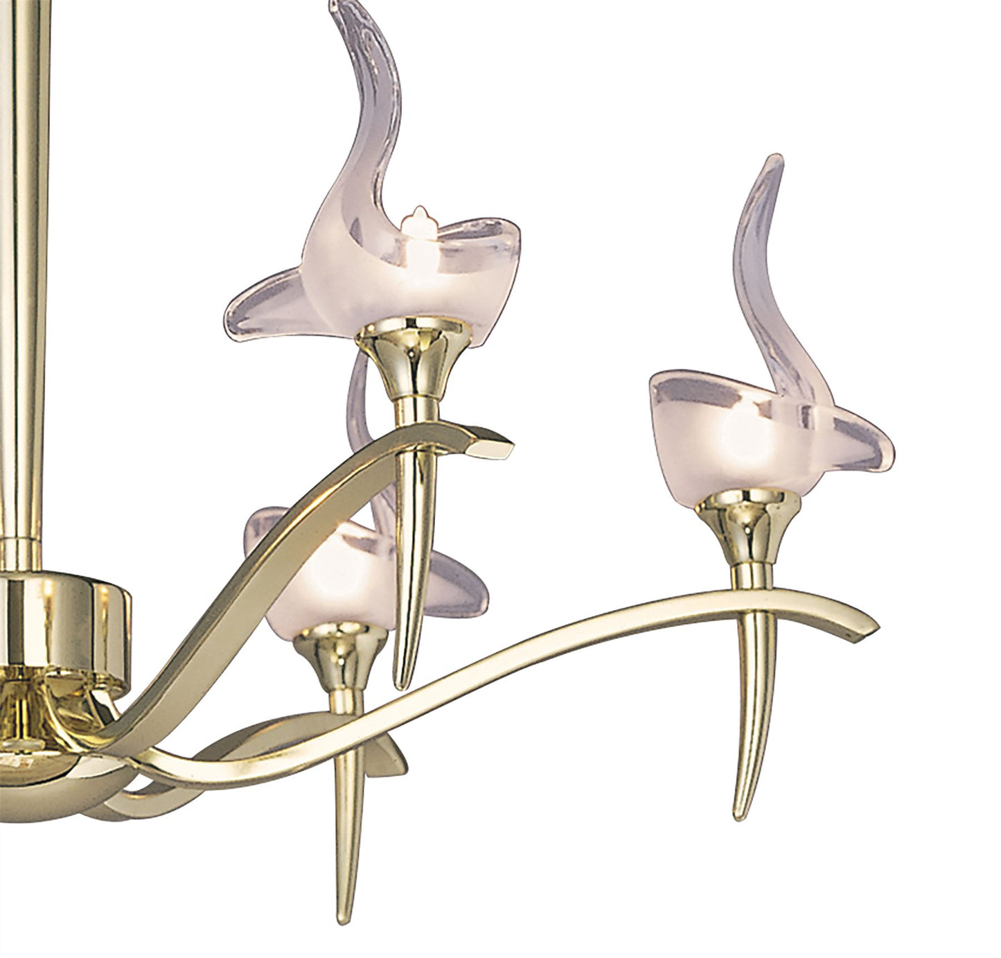Mantra Viena 61cm Telescopic Pendant Round 6 Light G9, Polished Brass